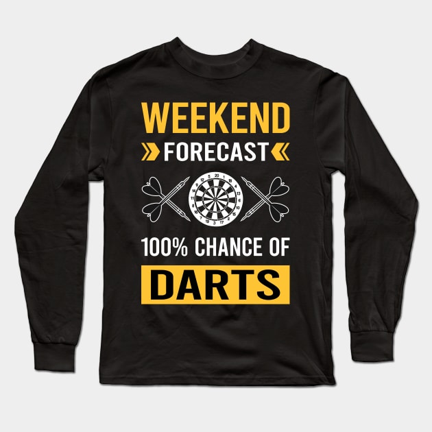 Weekend Forecast Darts Long Sleeve T-Shirt by Good Day